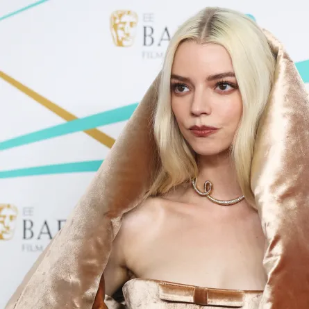 British and US actress Anya Taylor-Joy poses on the red carpet upon arrival at the BAFTA British Academy Film Awards at the Royal Festival Hall, Southbank Centre, in London, on February 19, 2023. ISABEL INFANTES / AFP