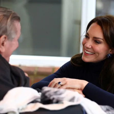 Catherine during a visit of the Oxford House Nursing Home in Slough, on February 21, 2023. HANNAH MCKAY / POOL / AFP