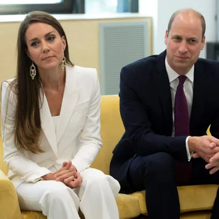 Catherine and Prince William at Brixton House, in London on June 22, 2022. Eddie MULHOLLAND / POOL / AFP
