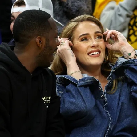 Agent Rich Paul and Adele at Chase Center on May 20, 2022 in San Francisco, California. Harry How/Getty Images/AFP
