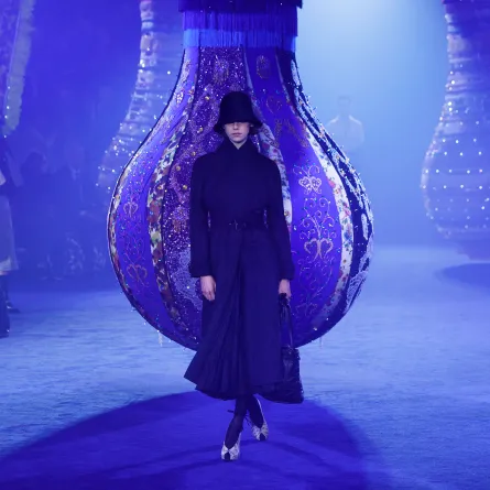 A model presents a creation from Christian Dior Womenswear Fall-Winter 2023-2024 collection during Paris Fashion Week in Paris, on February 28, 2023. Geoffroy VAN DER HASSELT / AFP