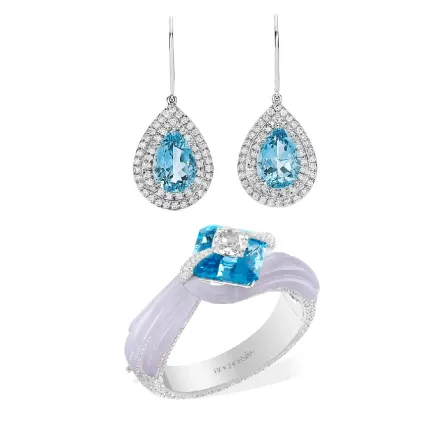 اسحري القلوب بمجوهرات مرصوفة بالأكوامارين