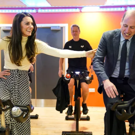 Catherine and Prince William in Port Talbot, on February 28, 2023. Jacob King / POOL / AFP