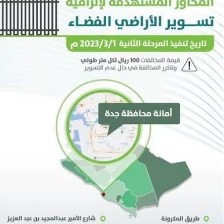 أمانة جدة تشرع في تطبيق قرار تسوير الأراضي للمرحلة الثانية