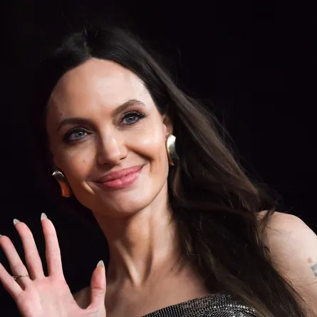 Angelina Jolie arrives for the screening of the film "Eternals" on October 24, 2021 at the Auditorium Parco della Musica venue in Rome, during the 16th Rome Film Festival. Tiziana FABI / AFP
