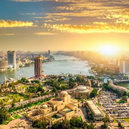 لقطة للقاهرة عند المغيب