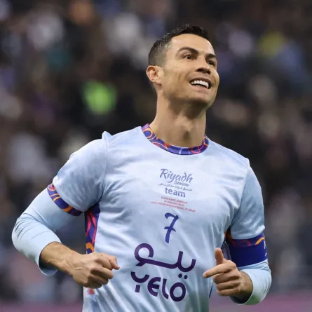 Cristiano Ronaldo  at the King Fahd Stadium in Riyadh on January 19, 2023. Giuseppe CACACE / AFP