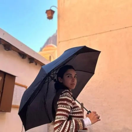 سلمى أبو ضيف من كواليس مسلسل المداح - الصورة من حسابها الرسمي على انستغرام