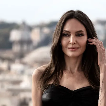 Angelina Jolie in Rome on October 25 ,2021. Tiziana FABI / AFP