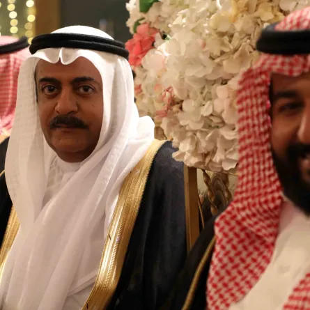  ابراهيم الحجاج وخالد الفراج وفايز بن جريس- الصورة من المجموعة الإعلامية في mbc