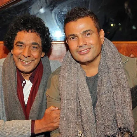 محمد منير وعمرو دياب - الصورة من حساب محمد منير على إنستغرام