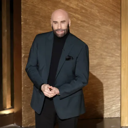 ohn Travolta speaks onstage during the 95th Annual Academy Awards at Dolby Theatre on March 12, 2023 in Hollywood, California. Kevin Winter/Getty Images/AFP