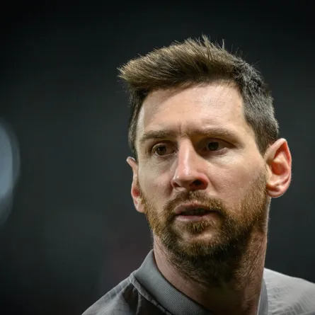 Lionel Messi at Stade Francis-Le Ble in Brest, western France on March 11, 2023. LOIC VENANCE / AFP