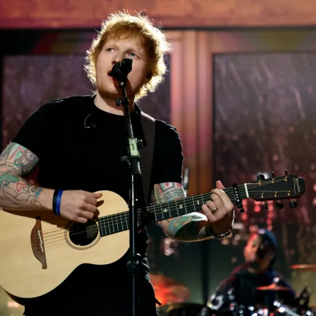 Ed Sheeran performs on stage during the 37th Annual Rock & Roll Hall of Fame Induction Ceremony at Microsoft Theater on November 05, 2022 in Los Angeles, California. Theo Wargo/Getty Images for The Rock and Roll Hall of Fame/AFP