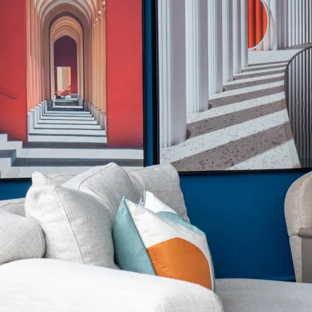 البرتقالي في المساحات الداخلية