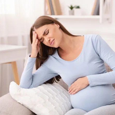 صورة لحامل تشكو من الحرقان