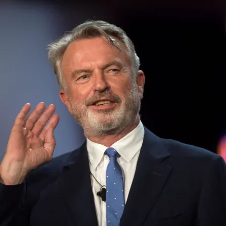 Sam Neill in the northern Spanish Basque city of San Sebastian on September 20, 2019.  ANDER GILLENEA / AFP