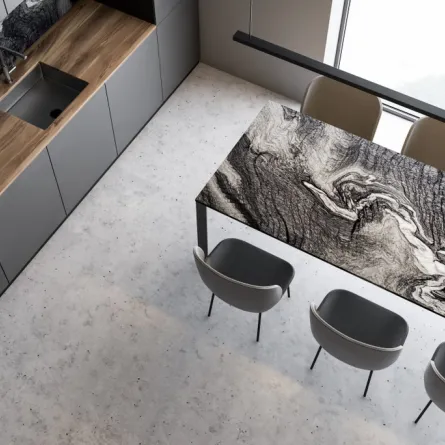 لقطة علوية للمطبخ "المودرن"