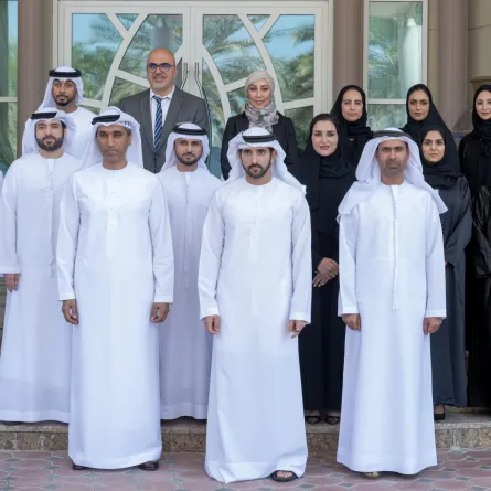 حمدان بن محمد يطلق منصة "04". الصورة من الحساب الرسمي للشيخ حمدان على تويتر 