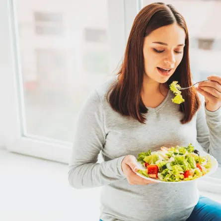 صورة لحامل تأكل