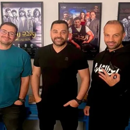 طارق العريان ومؤلف والمنتج موسى عيسى فيلم ولاد رزق - صورة من صفحته على انستغرام 