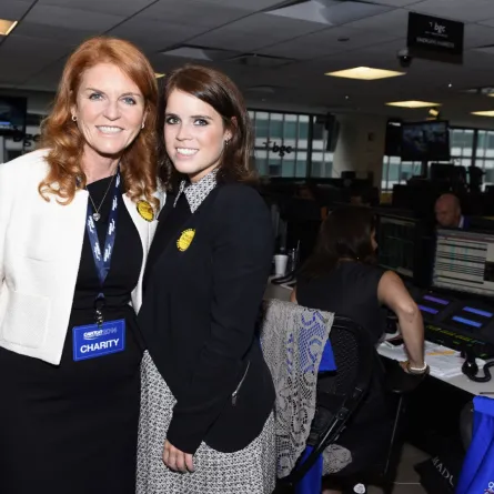 Sarah Ferguson and Princess of York Eugenie on September 11, 2014 in New York City. Dave Kotinsky/Getty Images for Cantor Fitzgerald/AFP