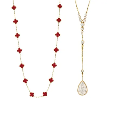 سلاسل ذهب طويلة تناسب إطلالاتكِ بالعباية في رمضان