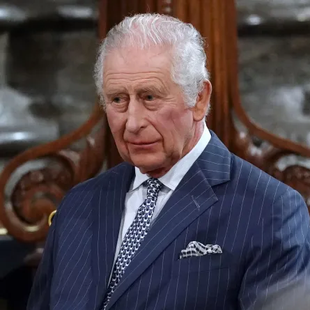 King Charles at Westminster Abbey, in London, on March 13, 2023. Jordan Pettitt / POOL / AFP