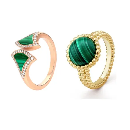 تألقي بموديلات خواتم مرصعة بأحجار باللون الأخضر