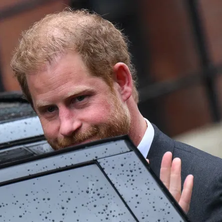 Prince Harry, Duke of Sussex gets in the car as he leaves the Royal Courts of Justice, Britain's High Court, in central London on March 28, 2023.  Daniel LEAL / AFP