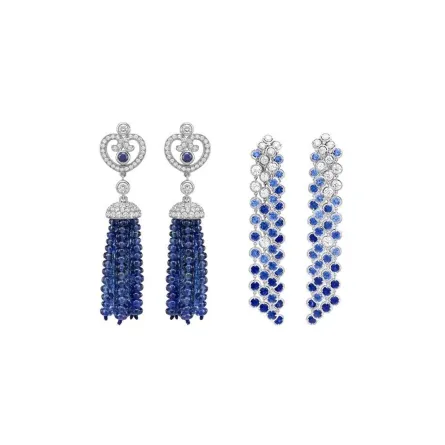 حجر الحب والولاء.. أقراط بحجر الياقوت الأزرق لزفافكِ