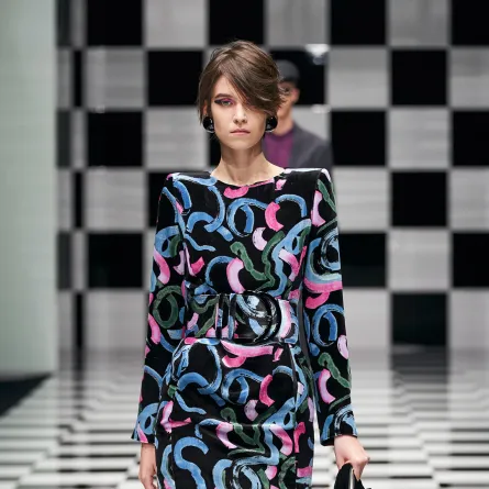 فستان شتوي ملون من أمبوريو ارماني Emporio Armani