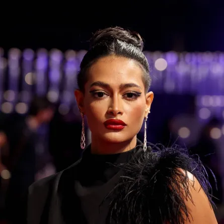 A handout picture released by the Red Sea International Film Festival (RSFF) shows Saudi actress Fay Fouad posing on the Red Carpet of the Red Sea International Film Festival, in the Saudi Red Sea port city of Jeddah on December 3, 2022.PATRICK BAZ / AFP PHOTO /RED SEA FILM FESTIVAL 