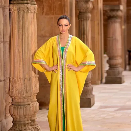 عبايات صفراء كشخة لعيد الفطر