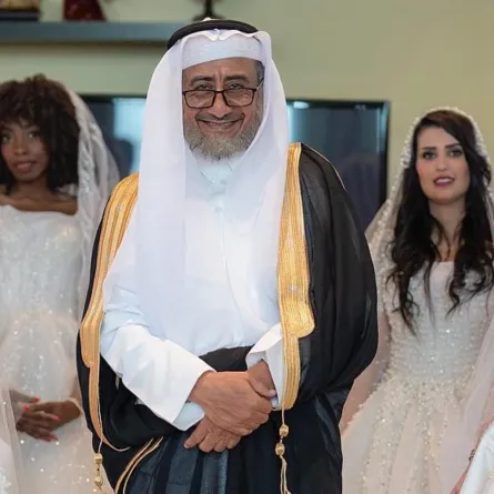 -ناصر القصبي وزوجاته ال 4 في حلقة منخفض عائلي -الصورة من حساب المصور سامي الرويسان على الانستغرام