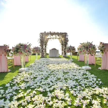 أفكار الديكور لحفل الزفاف النهاري