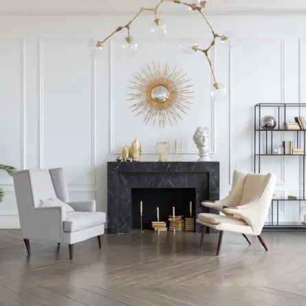 الجبس لتنفيذ ديكور جدران الصالة