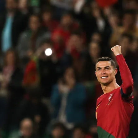 Cristiano Ronaldo at the Jose Alvalade stadium in Lisbon on March 23, 2023. CARLOS COSTA / AFP