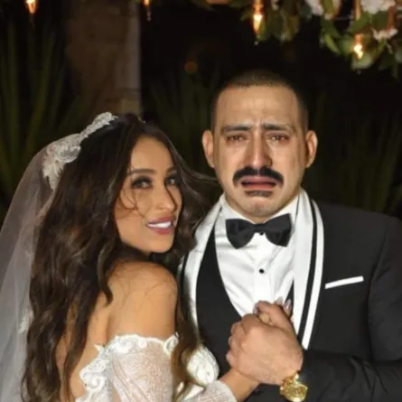 دياب من حفل زفافه الحقيقي- الصورة من حسابه على إنستغرام