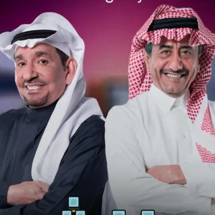 ناصر القصبي وعبدالله السدحان-الصورة من حساب شاهد نت على تويتر