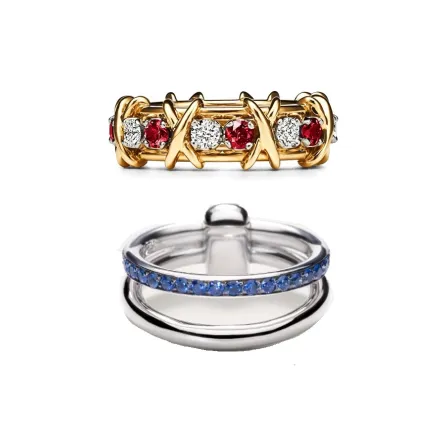 خواتم مرصعة بالأحجار الكريمة الصلبة.. وهذا سبب تسميتها بالصلبة!