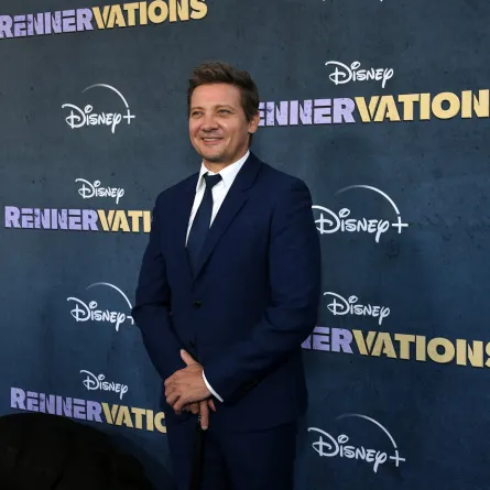 Jeremy Renner attends the Los Angeles premiere of Disney+'s original series 