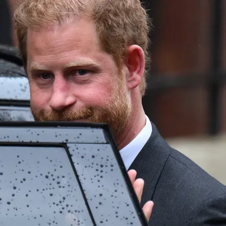 Prince Harry, Duke of Sussex gets in the car as he leaves the Royal Courts of Justice, Britain's High Court, in central London on March 28, 2023.  Daniel LEAL / AFP
