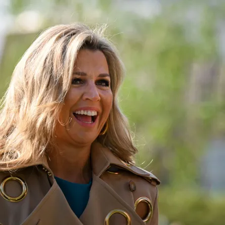 Queen Maxima on April 18, 2023 in Milan. GABRIEL BOUYS / AFP