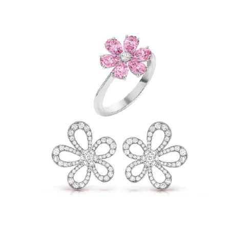 مجوهرات فاخرة بأنماط الورود لإطلالات صيف 2023