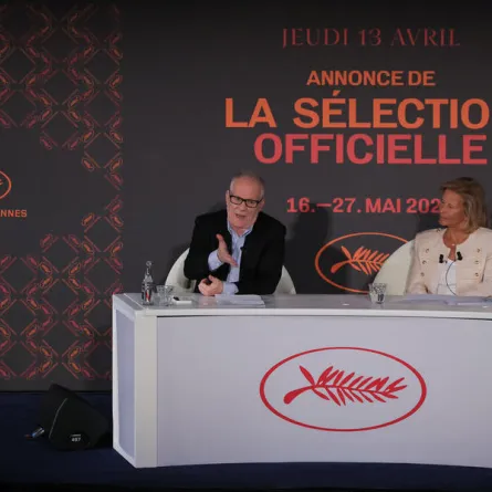 French director of the Cannes film festival, Iris Knobloch, and General Delegate of the Cannes Film Festival, Thierry Fremaux, hold a press conference to announce the Official Selection of the 76th Cannes Film Festival in Paris, on April 13, 2023.Thomas SAMSON / AFP