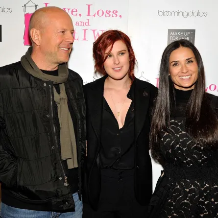 Actor Bruce Willis, Actresses Rumer Willis and Demi Moore at B Smith's Restaurant on March 24, 2011 in New York City. Joe Corrigan/Getty Images/AFP