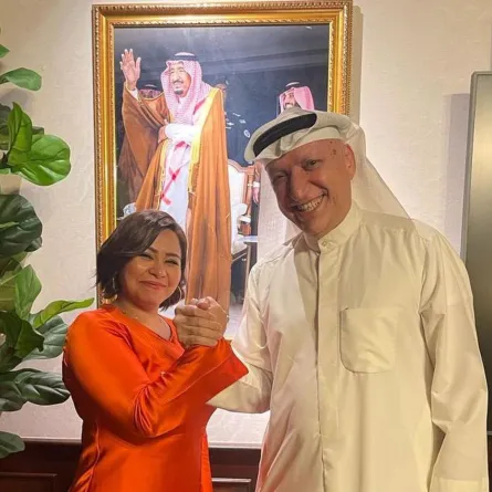 شيرين عبد الوهاب وسالم الهندي - الصورة من حساب شركة روتانا على انستغرام