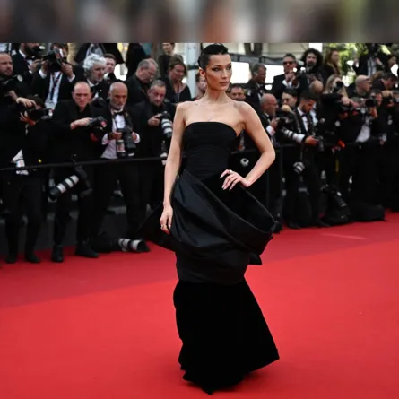 US model Bella Hadid arrives for the 75th anniversary celebration screening of the film "The Innocent (L'Innocent)" during the 75th edition of the Cannes Film Festival in Cannes, southern France, on May 23, 2022. (Photo by PATRICIA DE MELO MOREIRA / AFP)