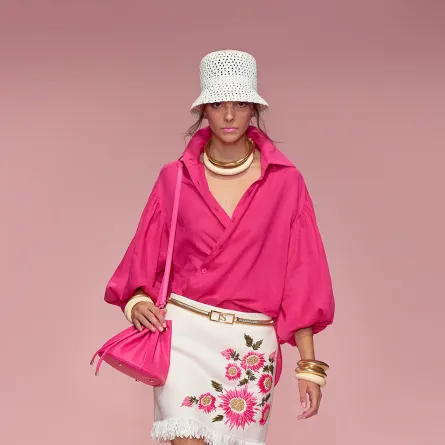 قميص ملون باللون الزهري من Luisa Spagnoli 